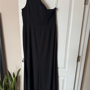 Black and White Asymmetrical Bustier Gown